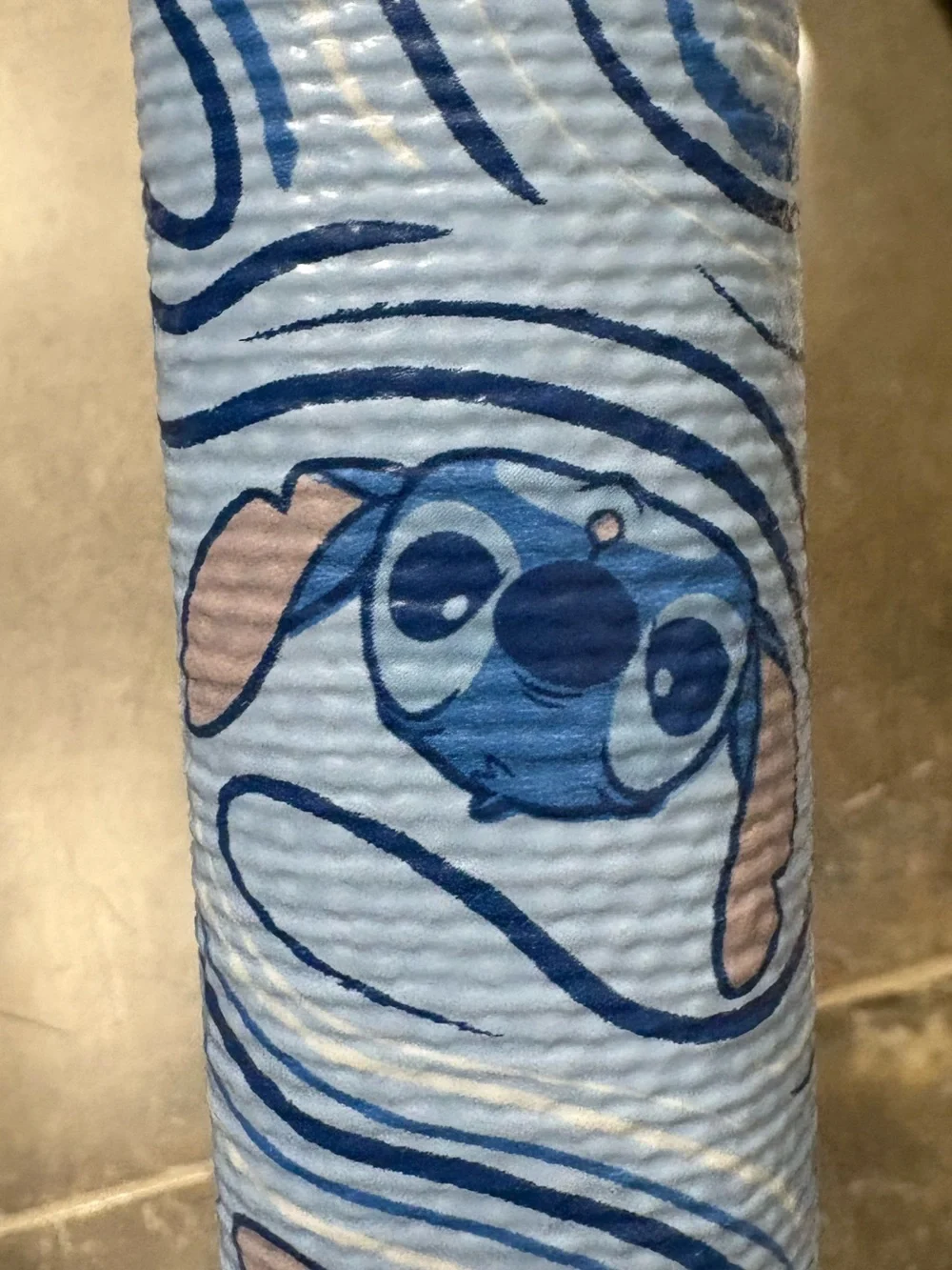 Disney Stitch Blue Patterned Non Adhesive shelf Liner Roll 18x48